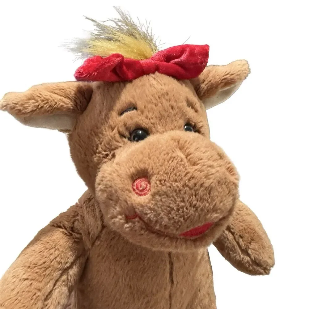 Build A Bear Holly Moose Plush Stuffed Moose Bow Red Lips